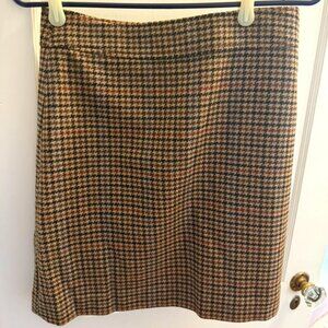 J.Crew Plaid wool-blend A-line mini skirt Sz 4
